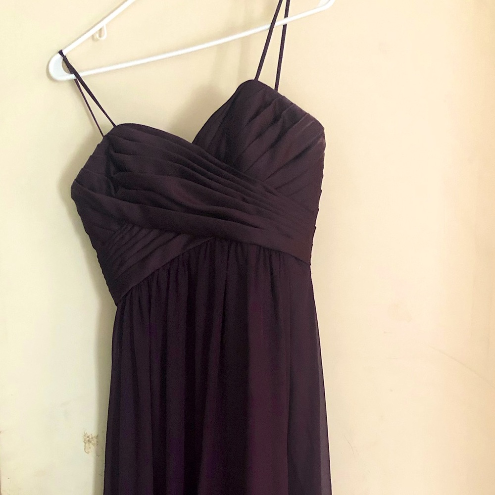 Plum chiffon bridesmaid dress size 4